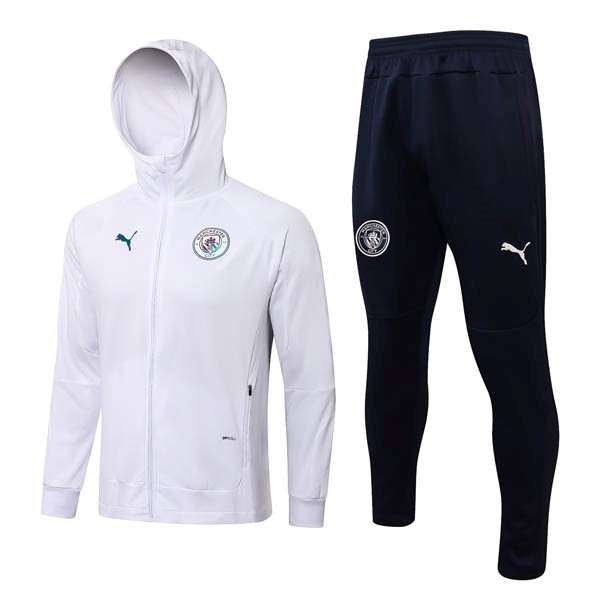 Chandal Con Capucha Manchester City 2022 2023 Blanco